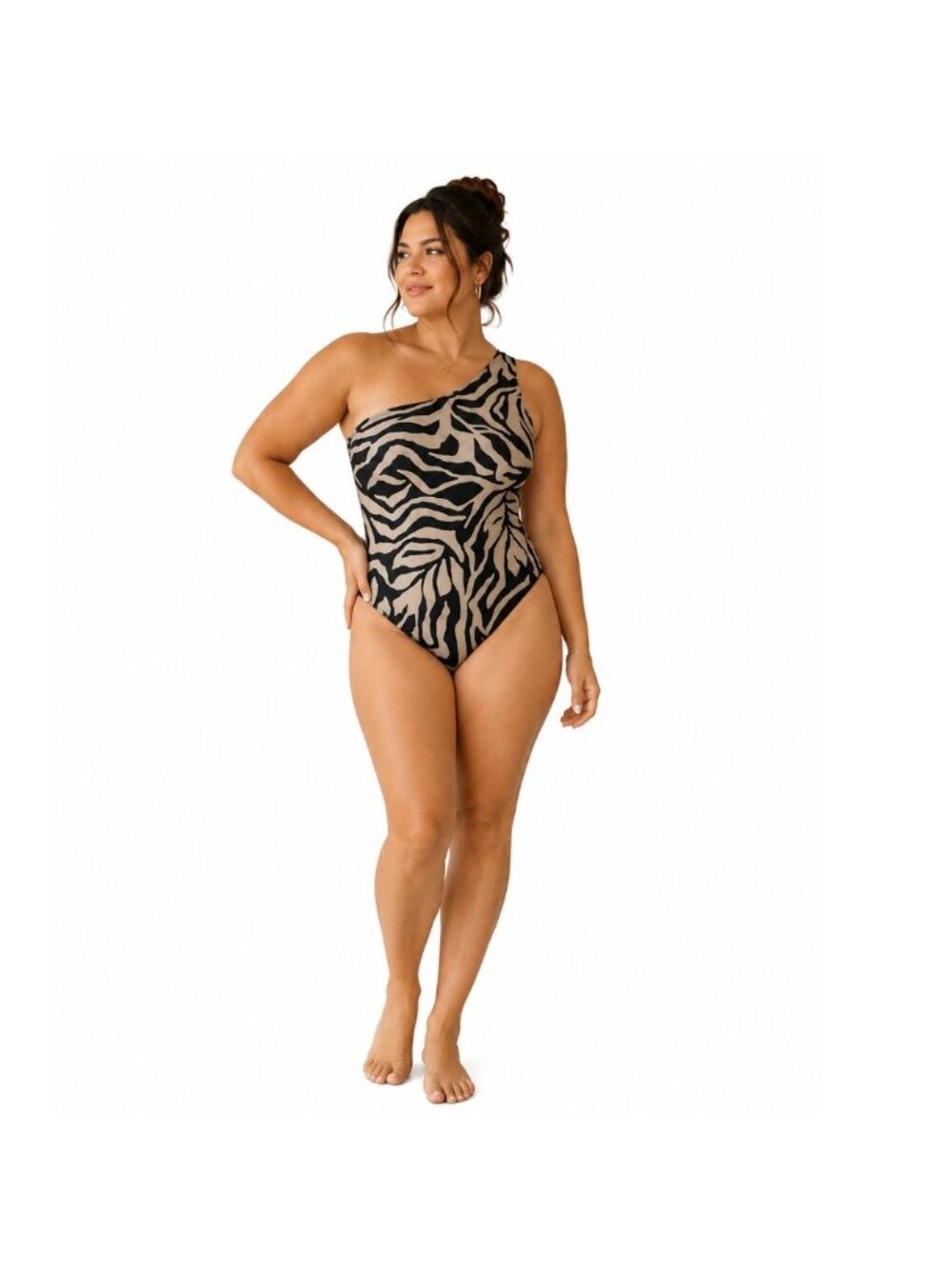 Baiia Tulum One Shoulder Reversible One Piece Swimsuit Size 22
